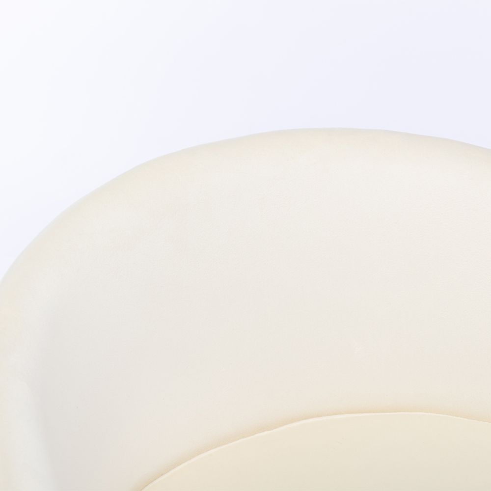 Modern Minimalist Ivory Velvet Bar Stools