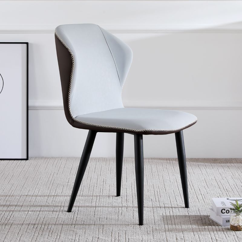 Leather Brown PU Leather Dining Chairs