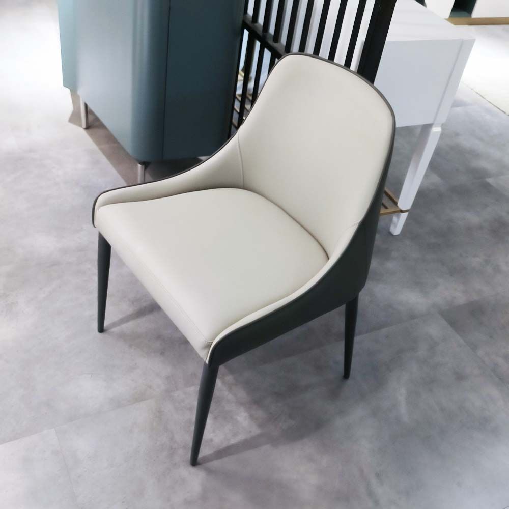Modern Beige PU Dining Chairs