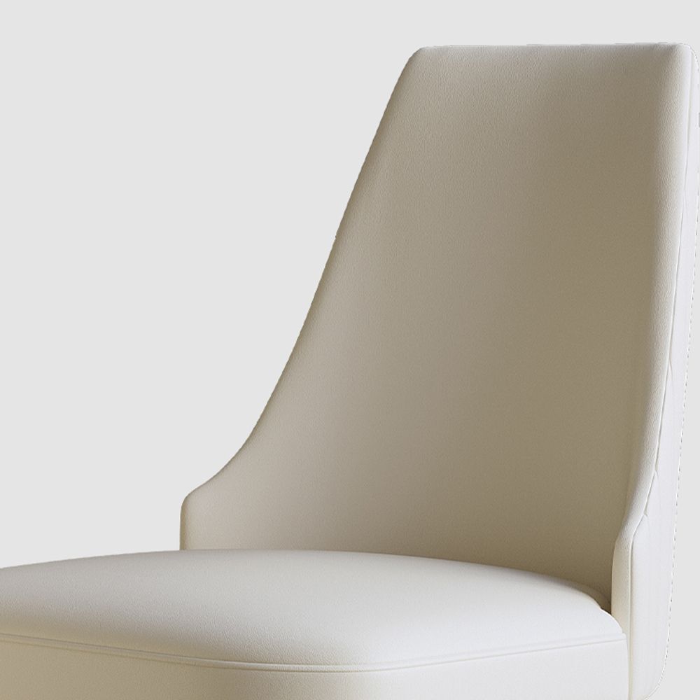 Moderne Blanc et or PU Chaises à manger