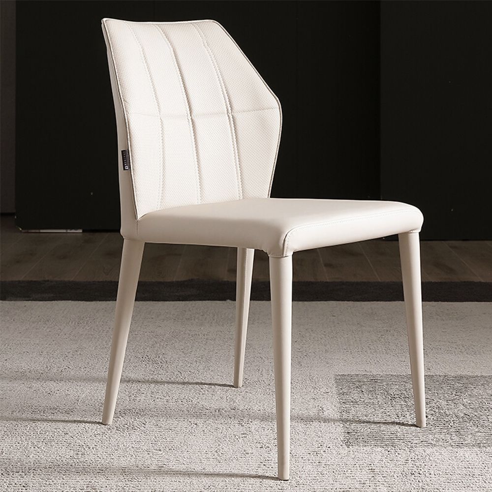 Leather White PU Dining Chairs
