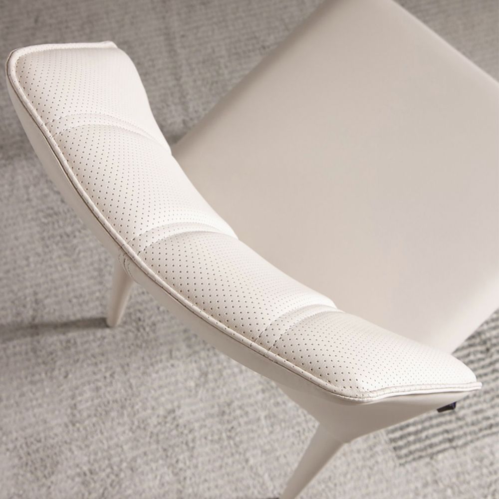 Leather White PU Dining Chairs