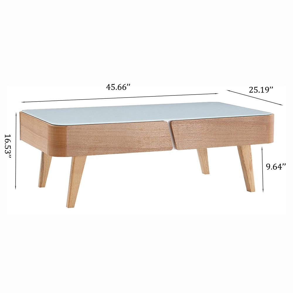 Metal Leg Light Wood MDF Coffee Tables