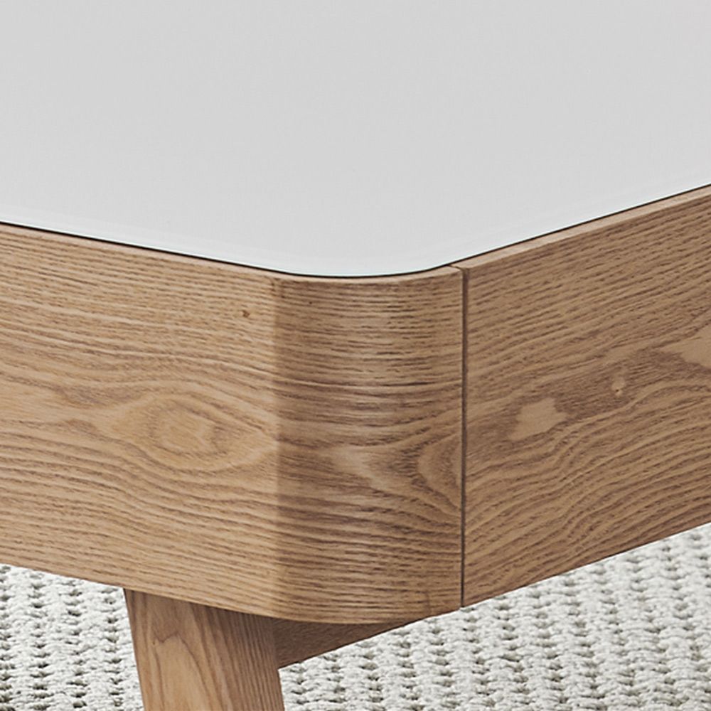 Tempered Glass Light Wood MDF Coffee Tables