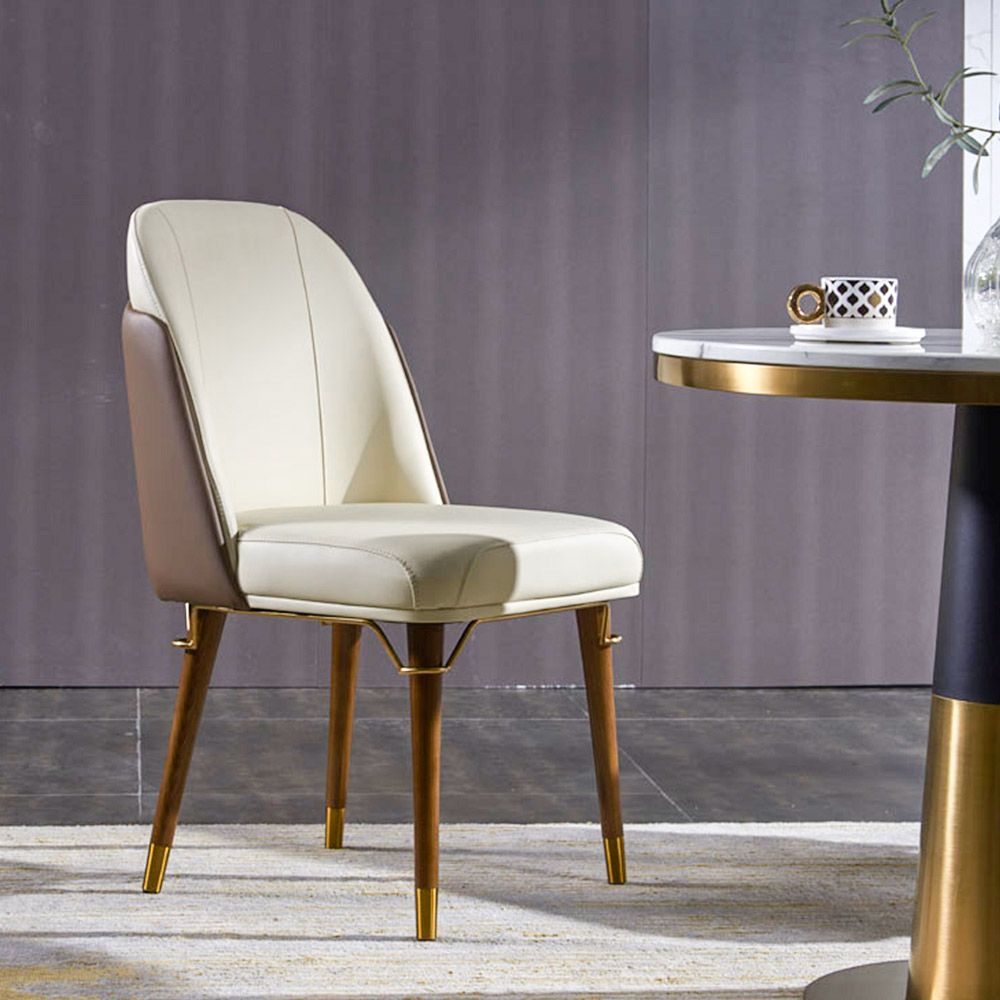 Metal Base White Glossy Sintered Stone Dining Room Set