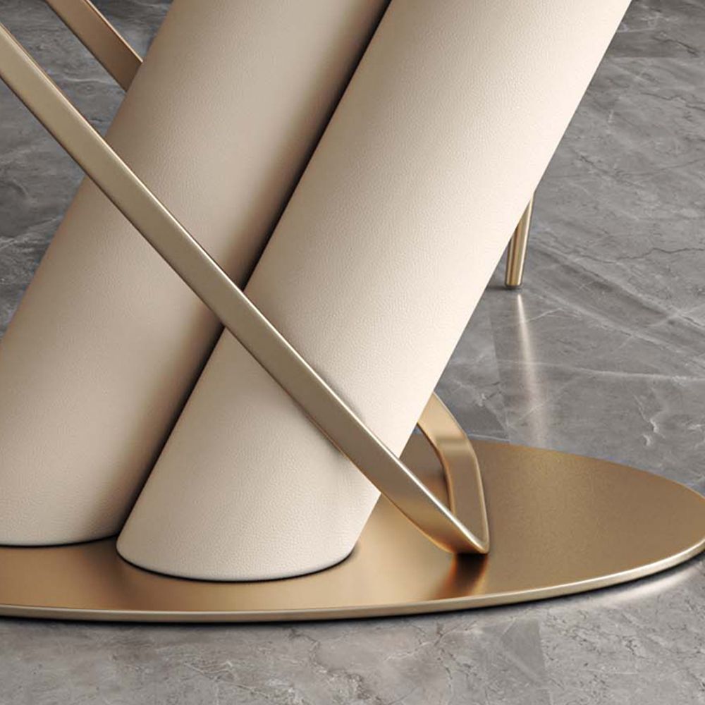 Weiß Glänzender gesinterter Stein Esstische