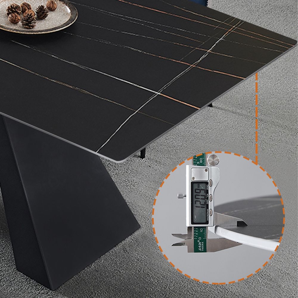Black Matte Sintered Stone Dining Tables