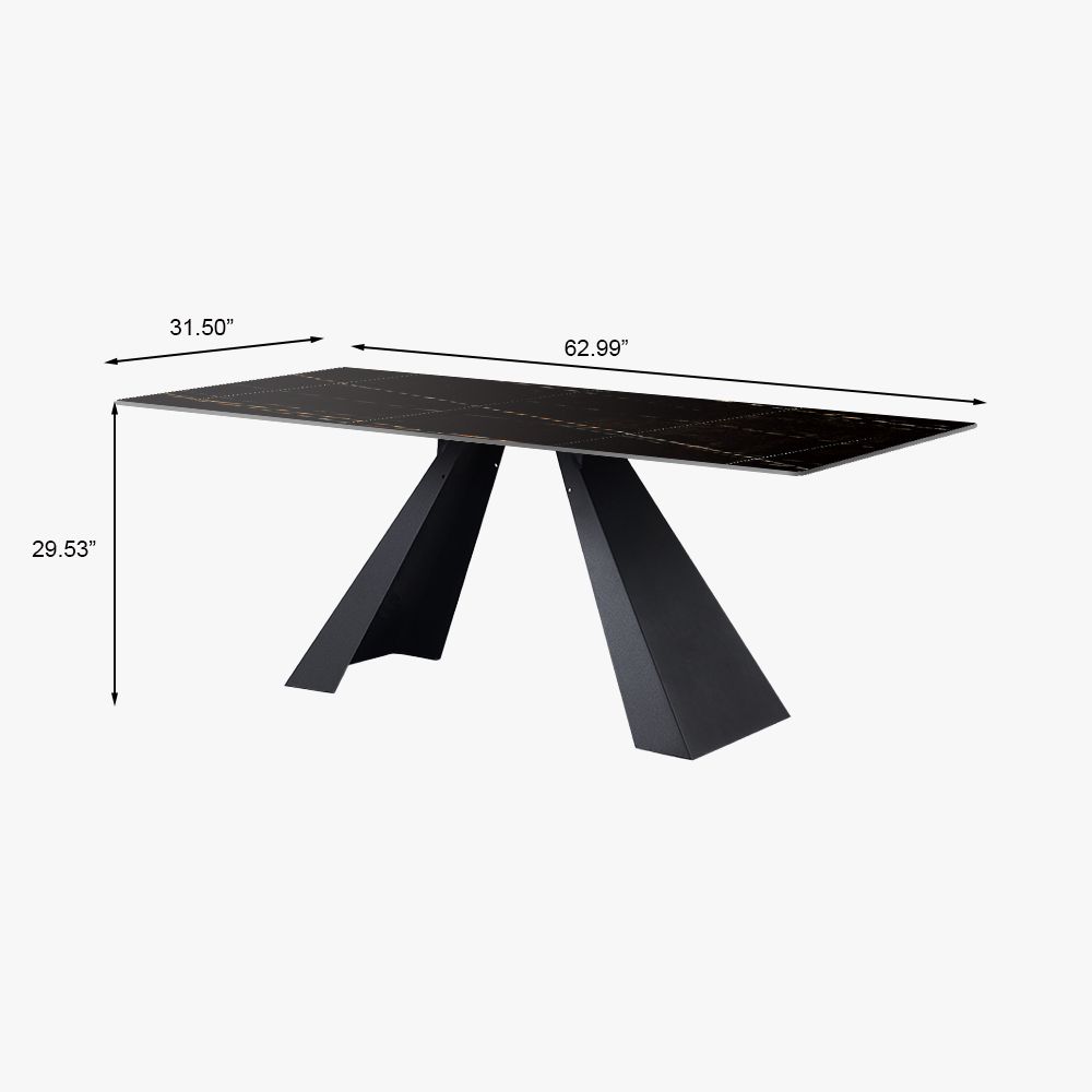 Black Matte Sintered Stone Dining Tables