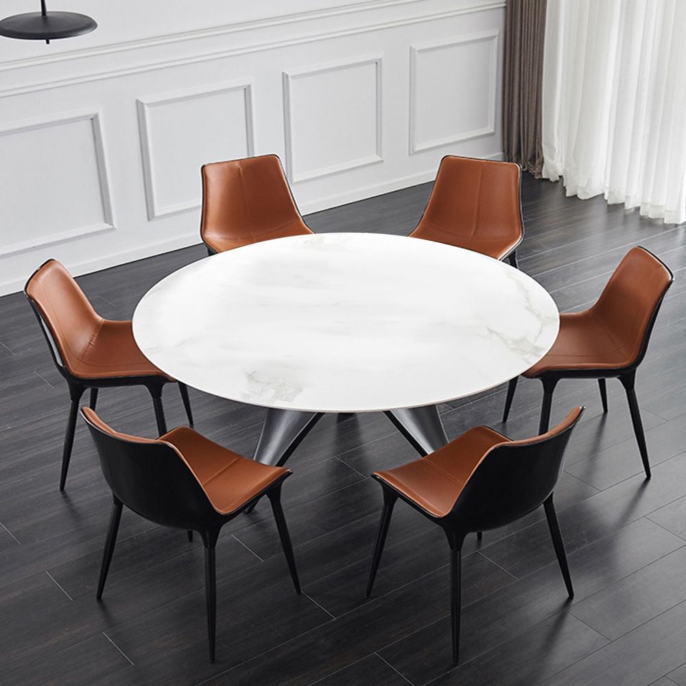 Blanc Pierre frittée mate Tables à manger
