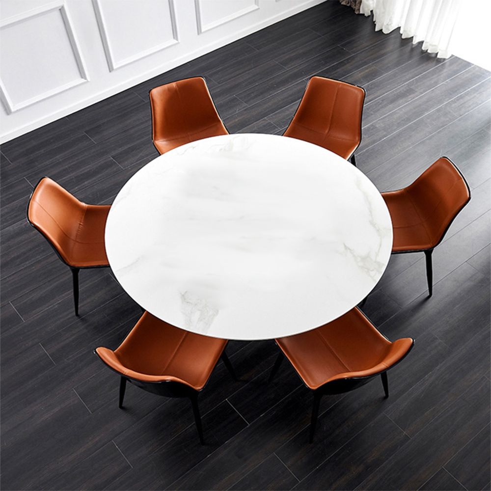 Blanc Pierre frittée mate Tables à manger