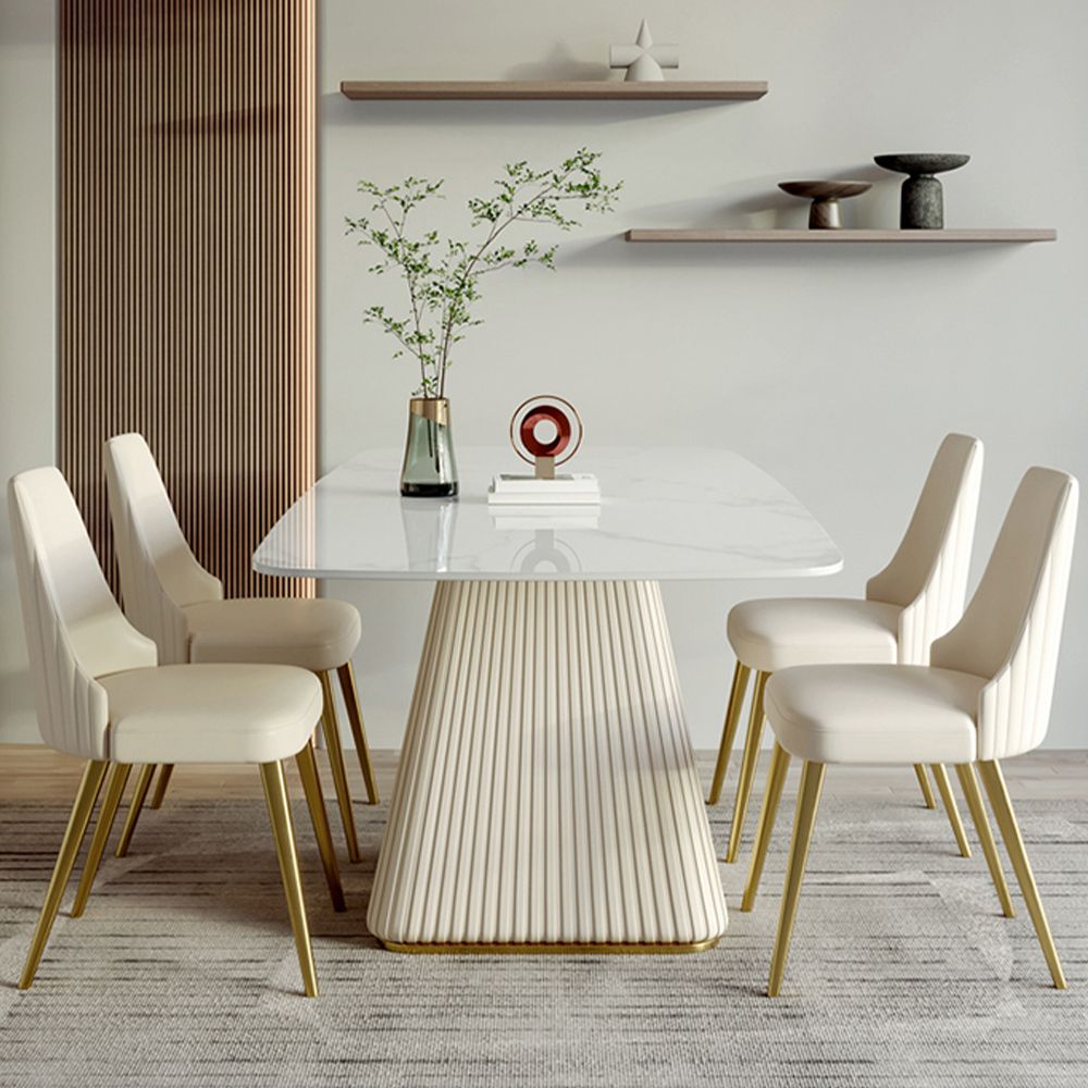 Blanc  pierre frittée  Tables à manger