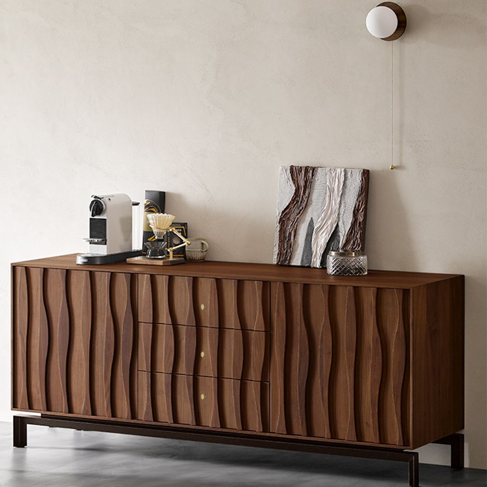 Multi-layer Solid Wood Frame Walnut Sideboards & Buffets