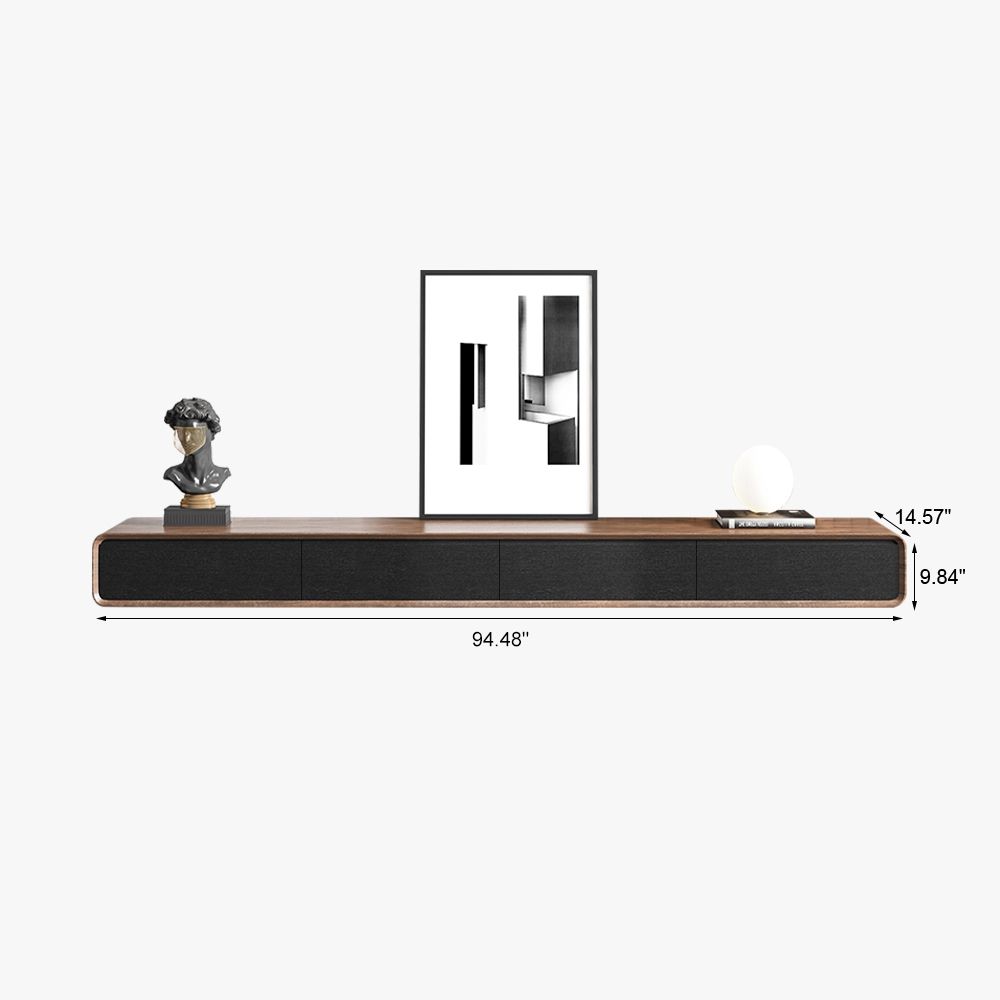 Black & Wood Wood & MDF TV Stands