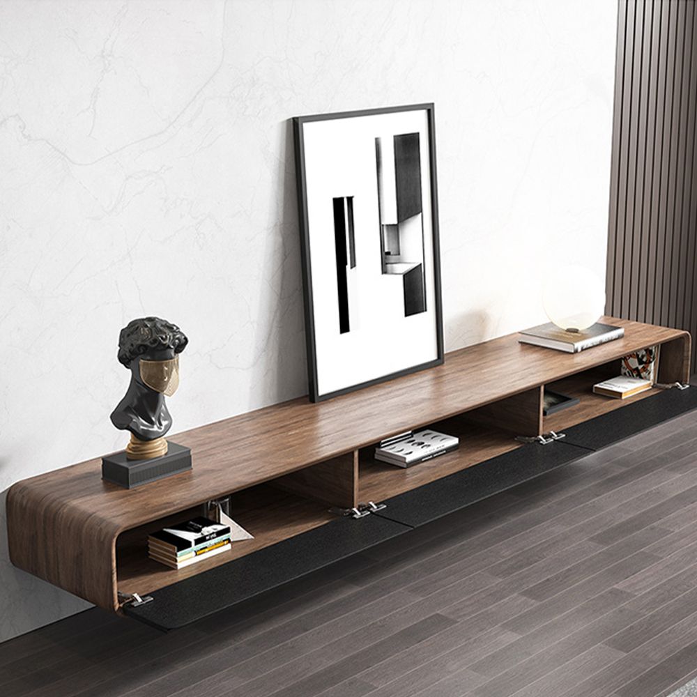Black & Wood Wood & MDF Living Room Furniture