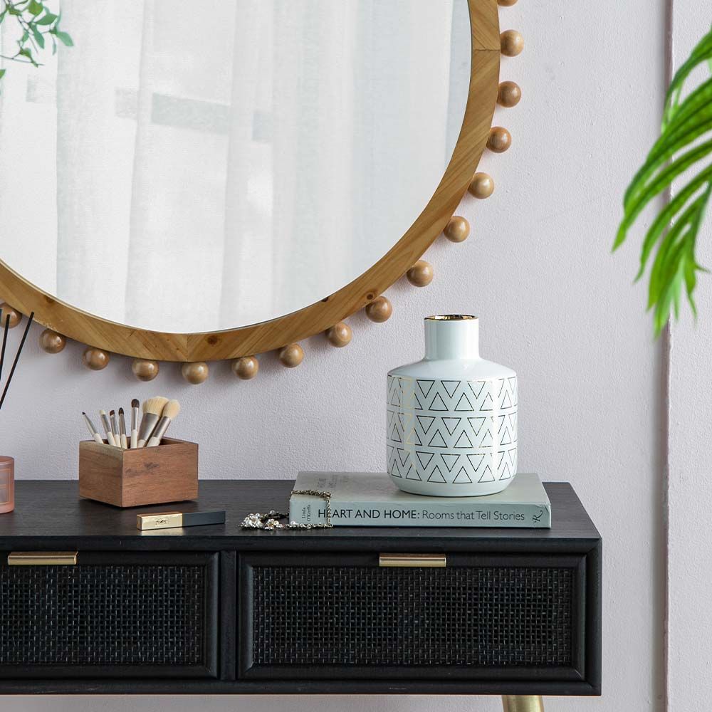 White&Gold Ceramic Home Accessories