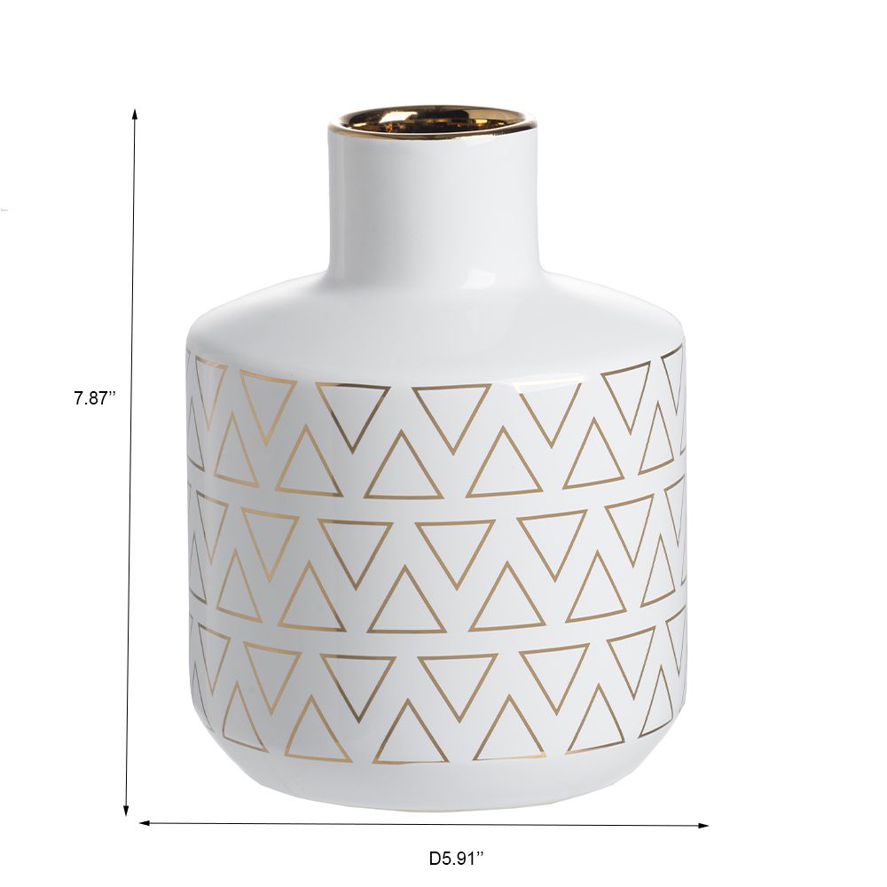White&Gold Ceramic Home Accessories