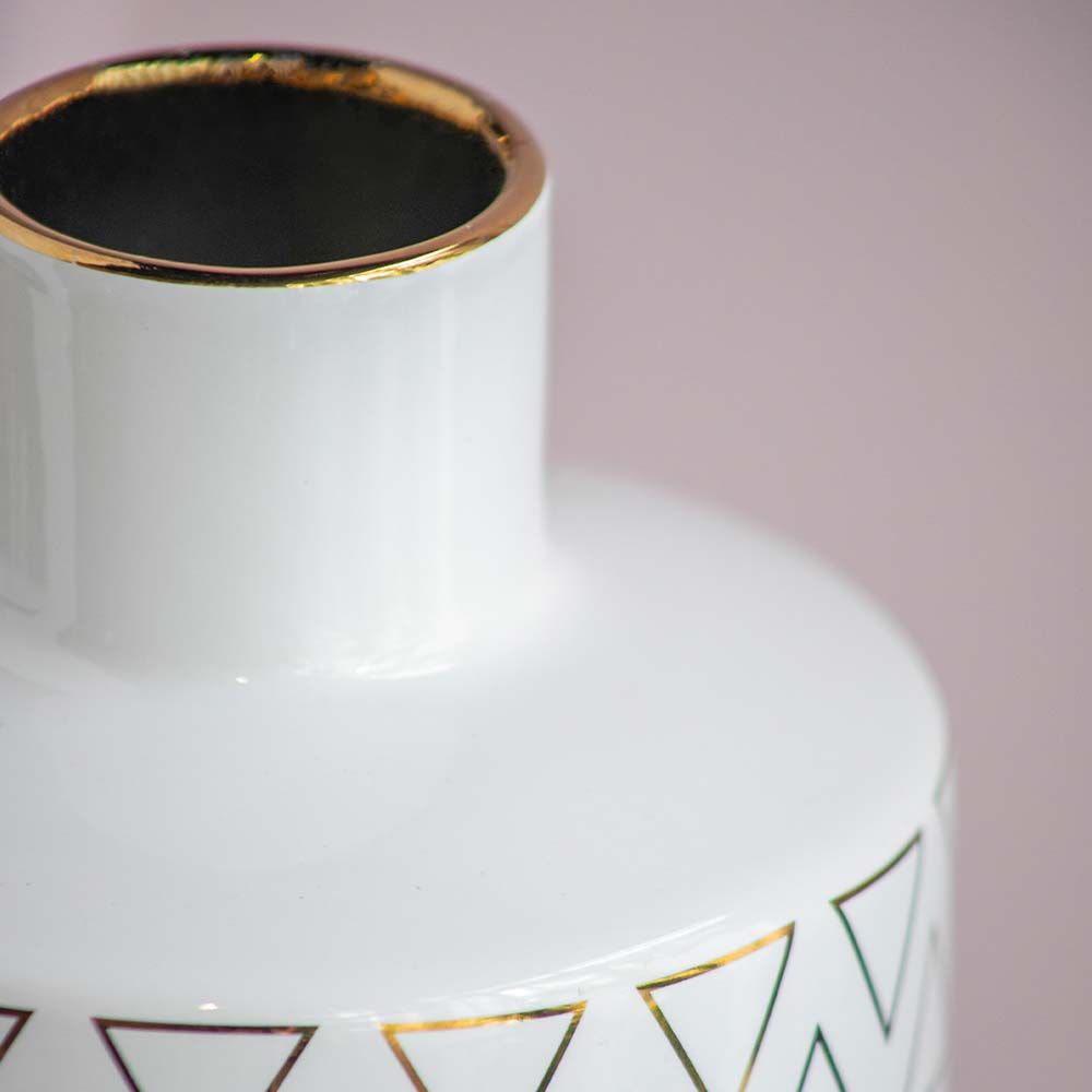 White&Gold Ceramic Home Accessories