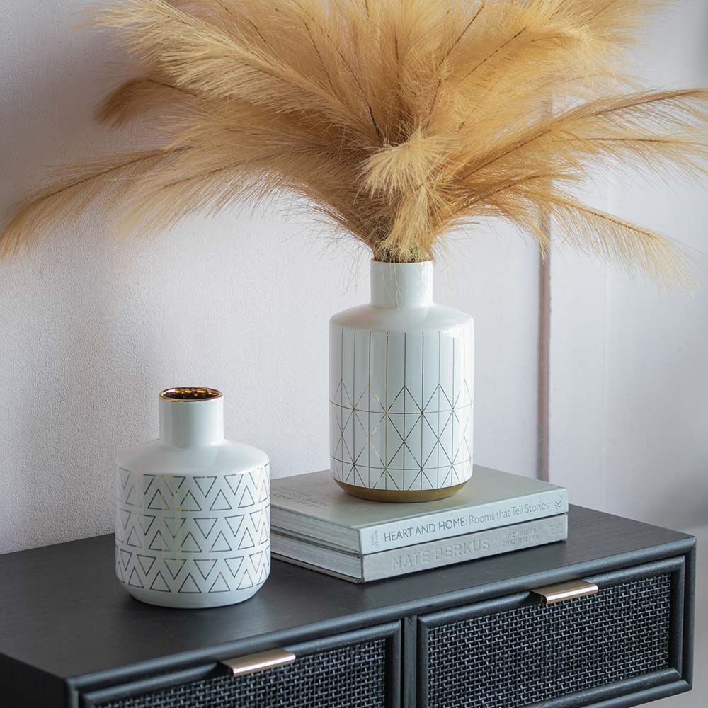 White&Gold Ceramic Home Accessories