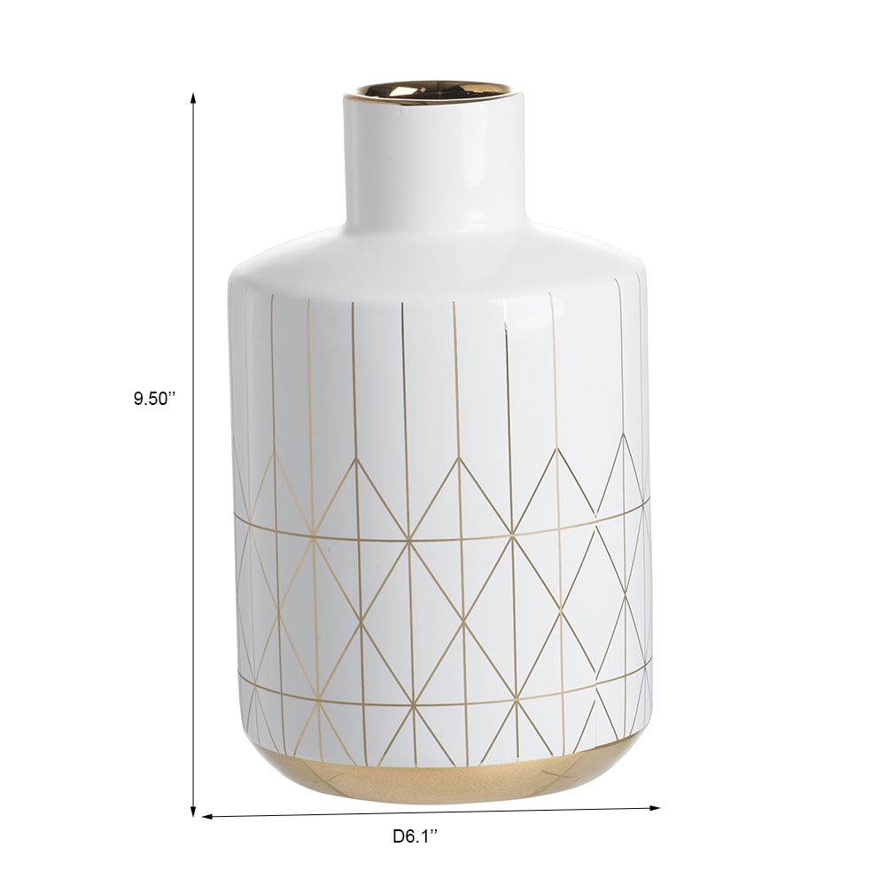 White&Gold Ceramic Home Accessories
