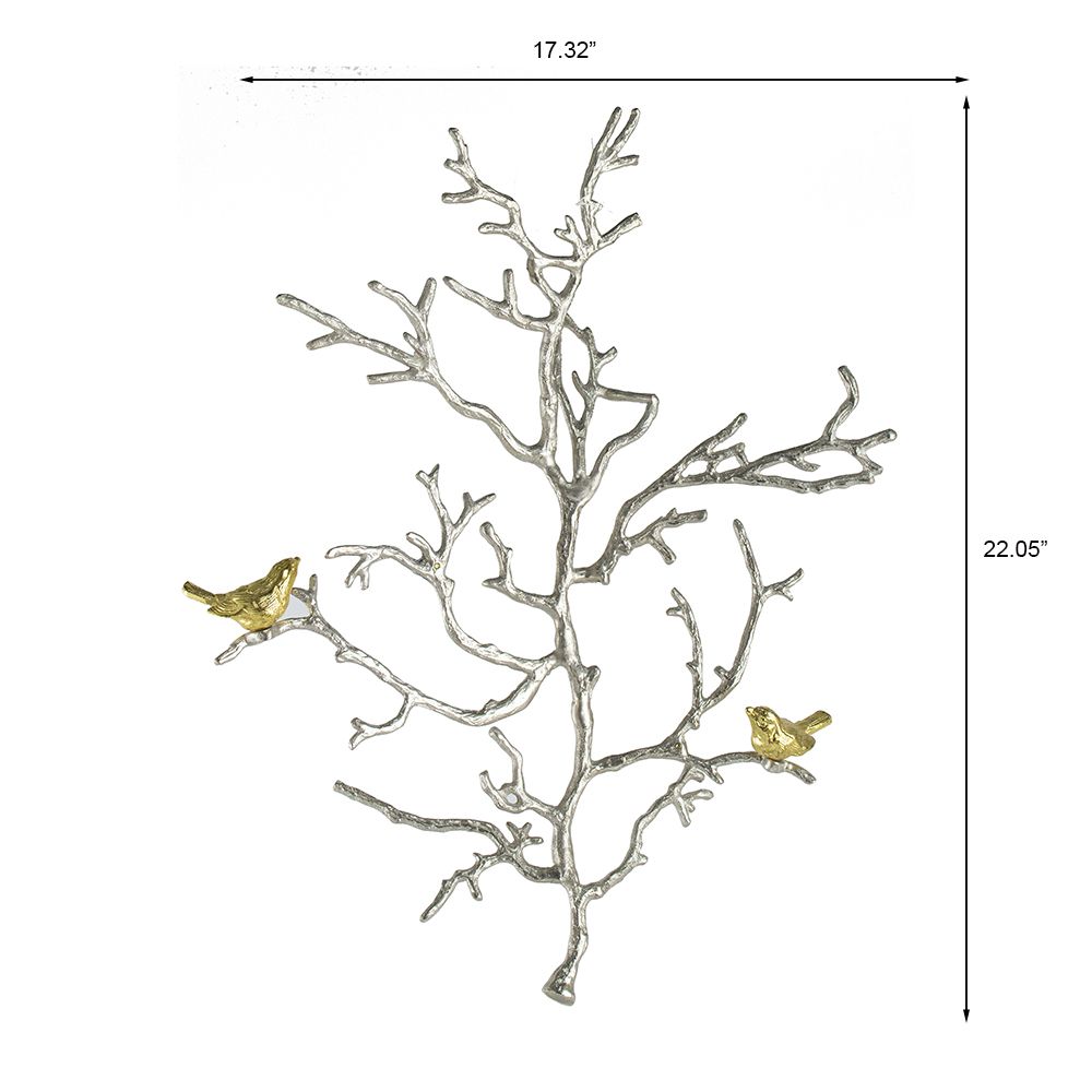 Silver Aluminium Wall Décor