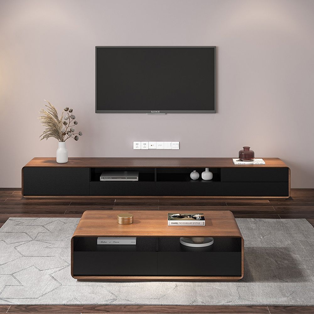 Black & Wood MDF TV Stands