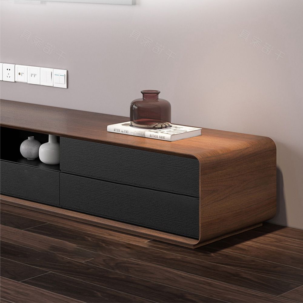 Black & Wood MDF TV Stands