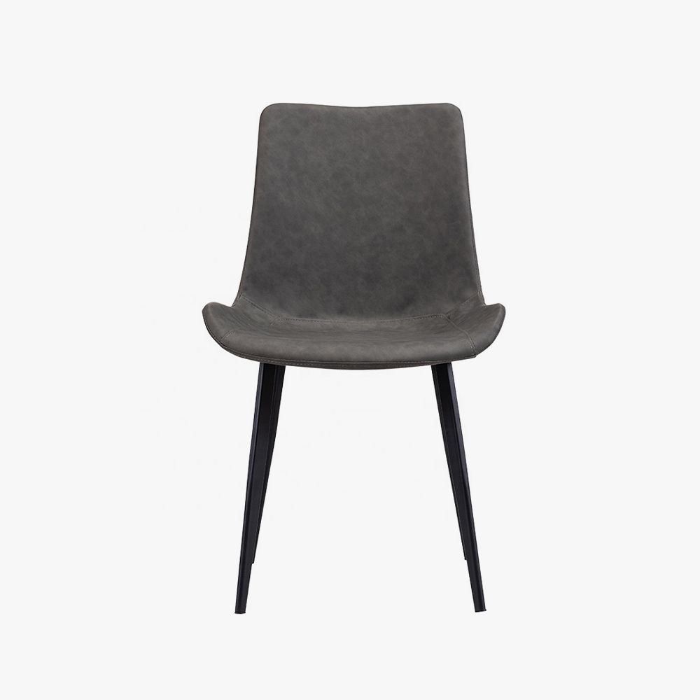 Gris Cuir Chaises à manger