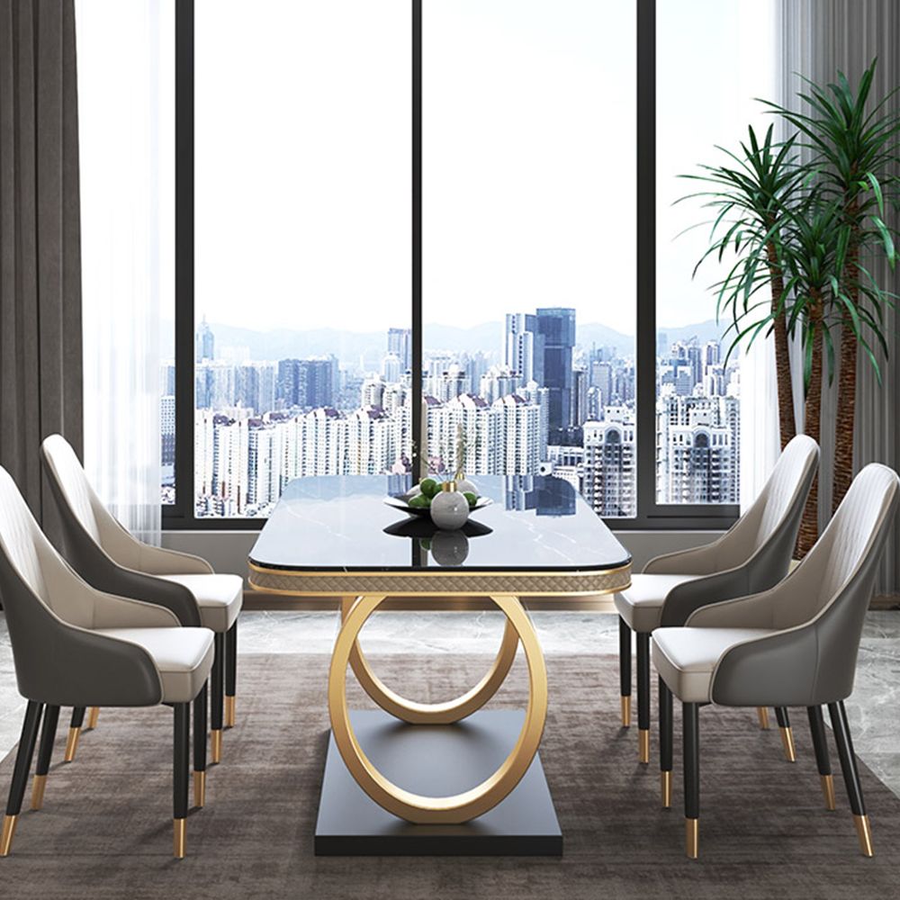 Black Faux Marble Dining Tables