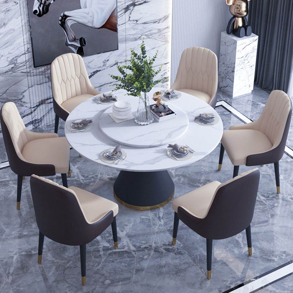 Due pezzi Beige Pelle Sedie da pranzo