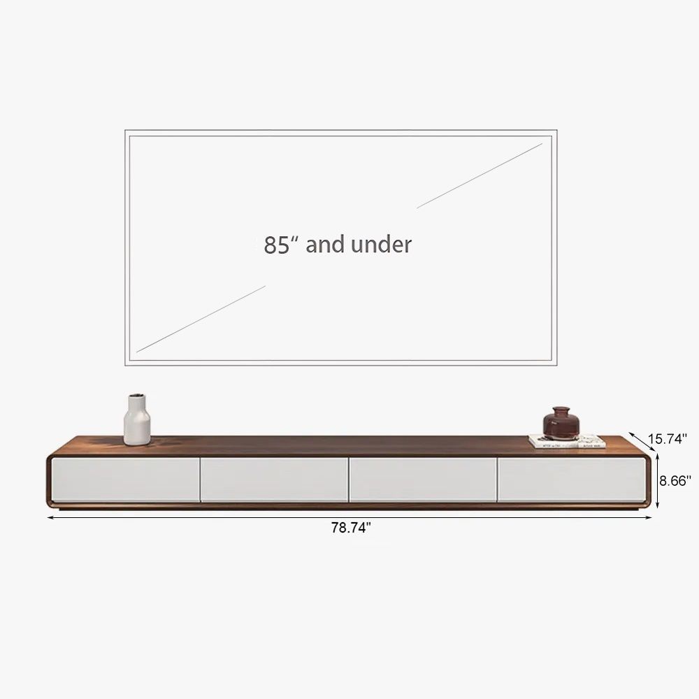 Dark Wood & White MDF TV Stands