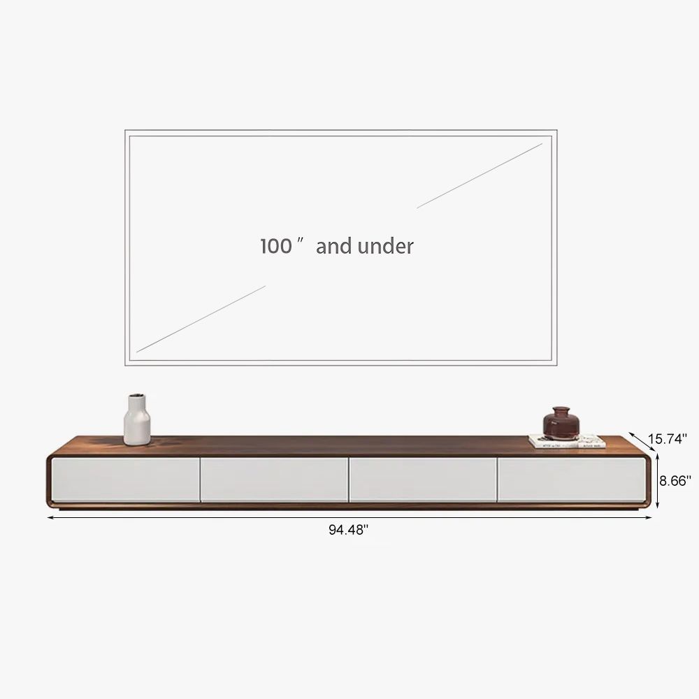Dark Wood & White MDF TV Stands
