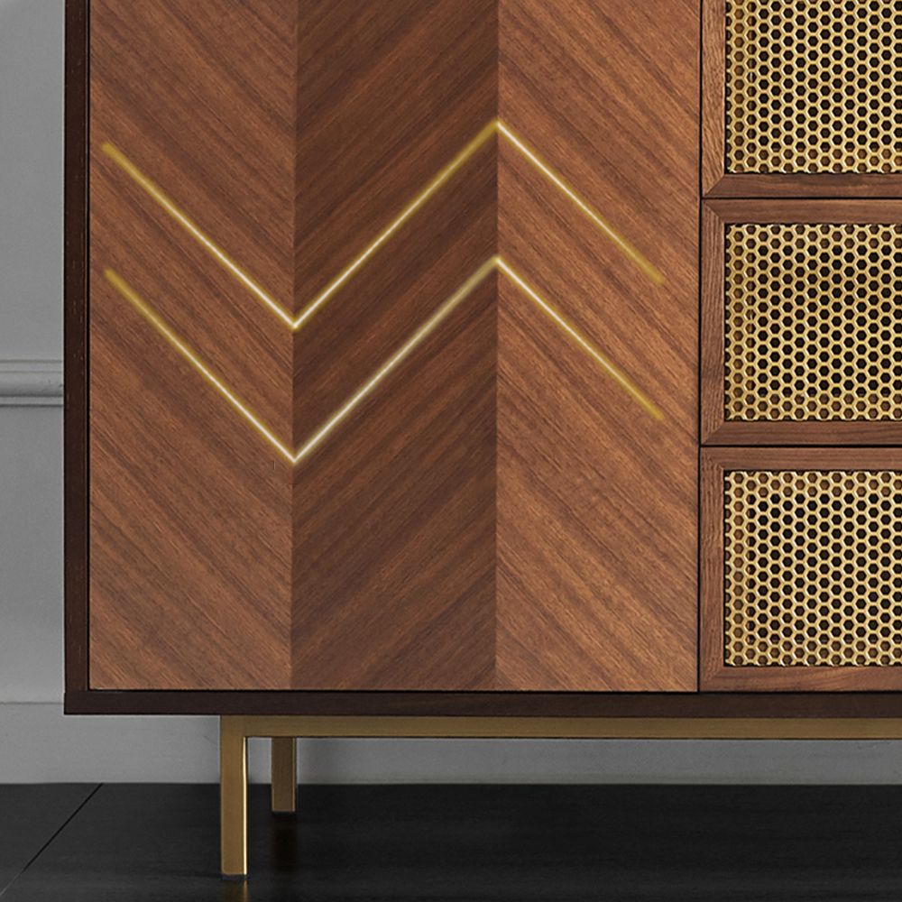 Multi-layer Solid Wood Frame Walnut Sideboards & Buffets