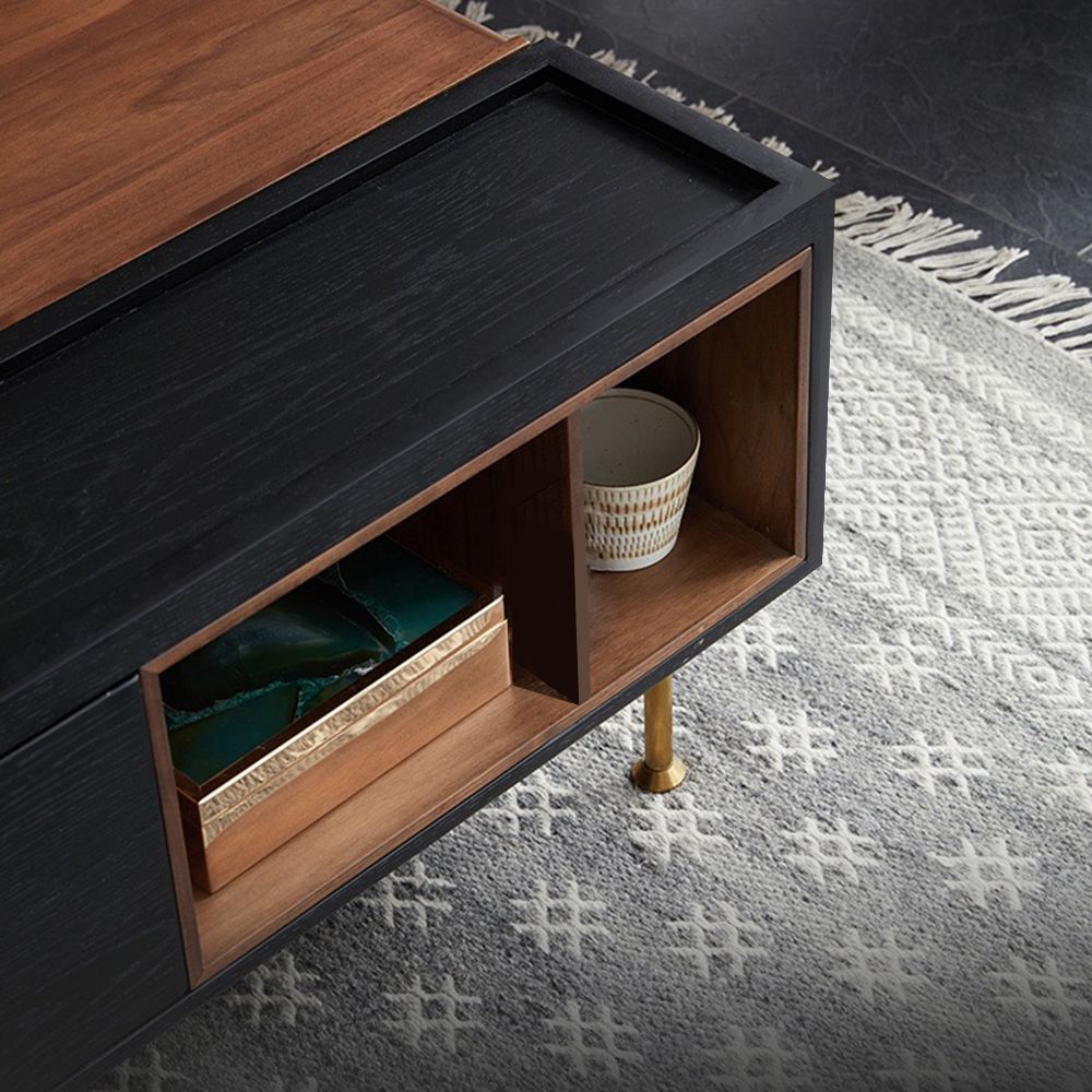 with Drawers Walnut Coffee Tables