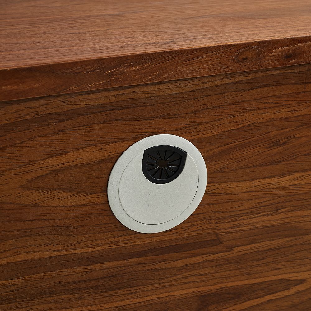Bois foncé et blanc  MDF Meubles TV