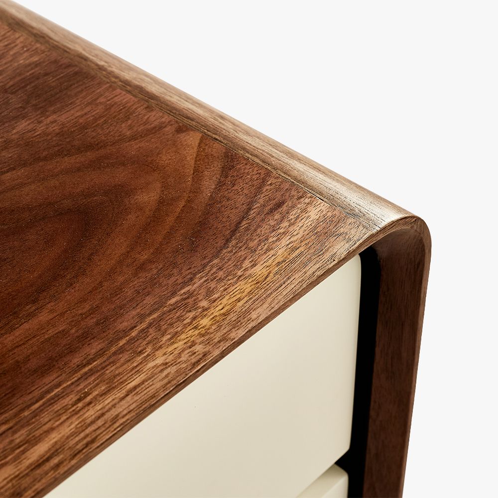 Bois foncé et blanc  MDF Meubles TV