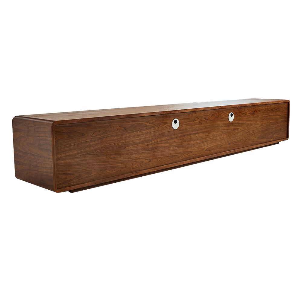 Bois foncé et blanc  MDF Meubles TV