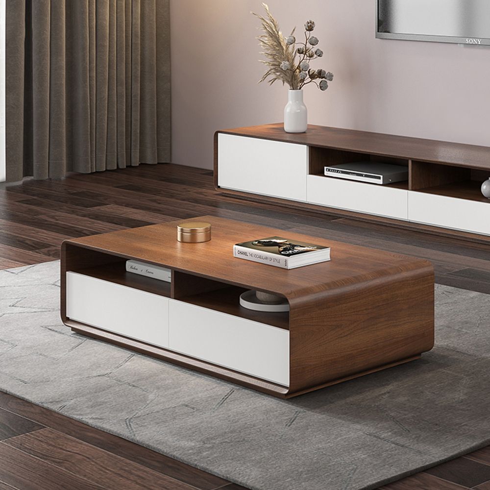 Dark Wood MDF Living Room Set