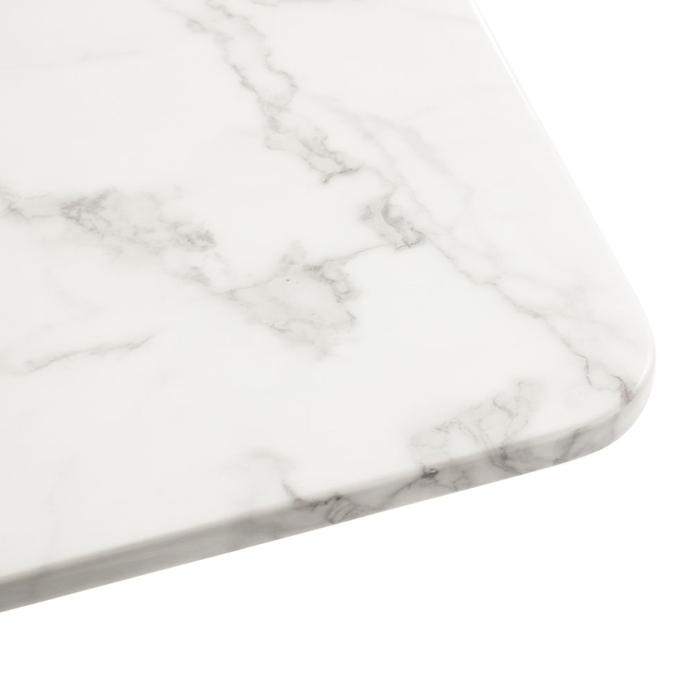 Marble White Faux Marble Dining Room Set