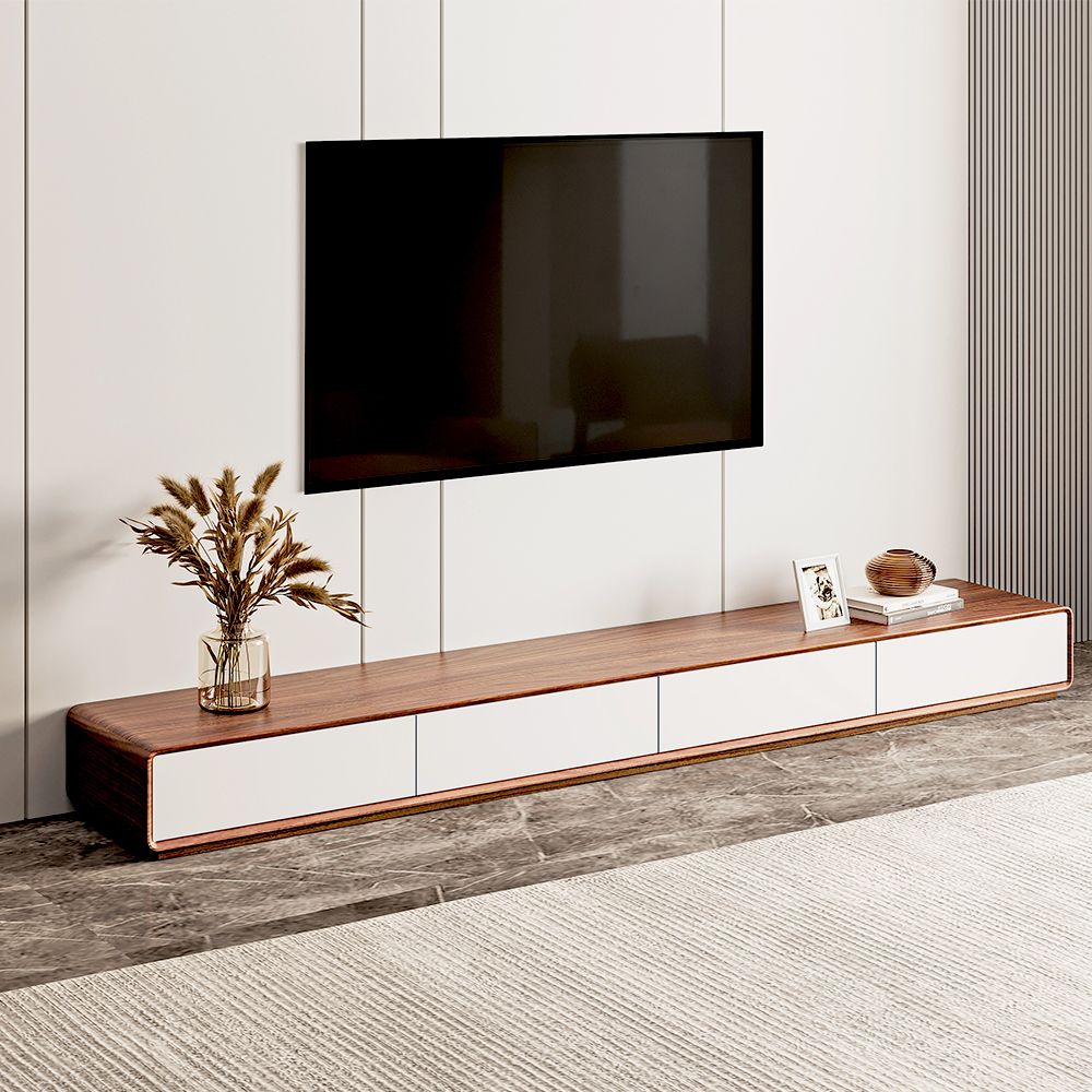 Dunkles Holz und Weiß  MDF TV-Möbel