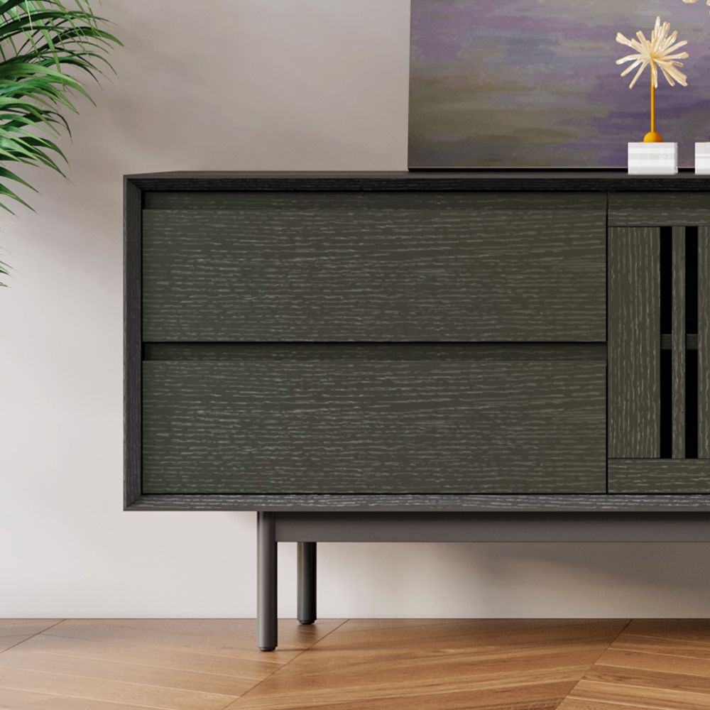 with Cabinets Black MDF TV Stands
