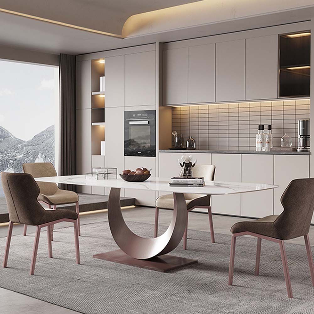 Modern Luxury White Sintered Stone Dining Tables