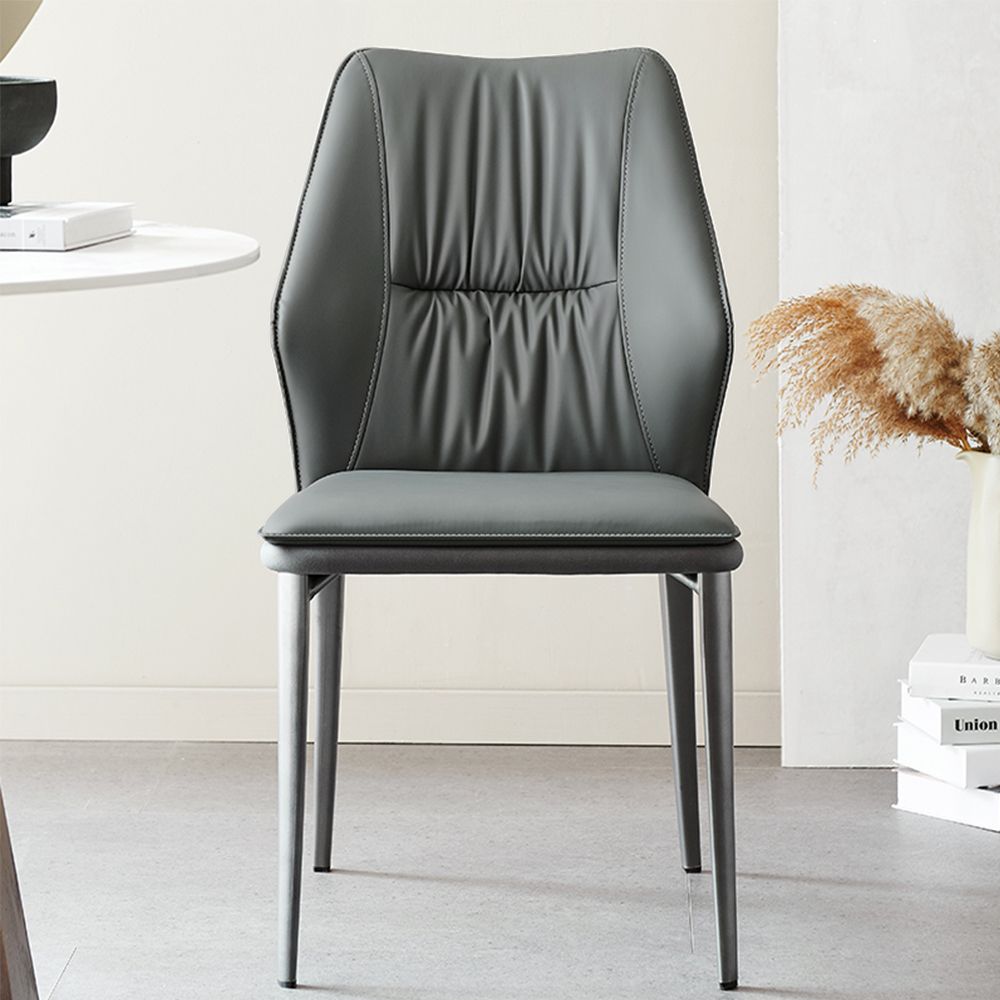 Modern Gray PU Dining Chairs