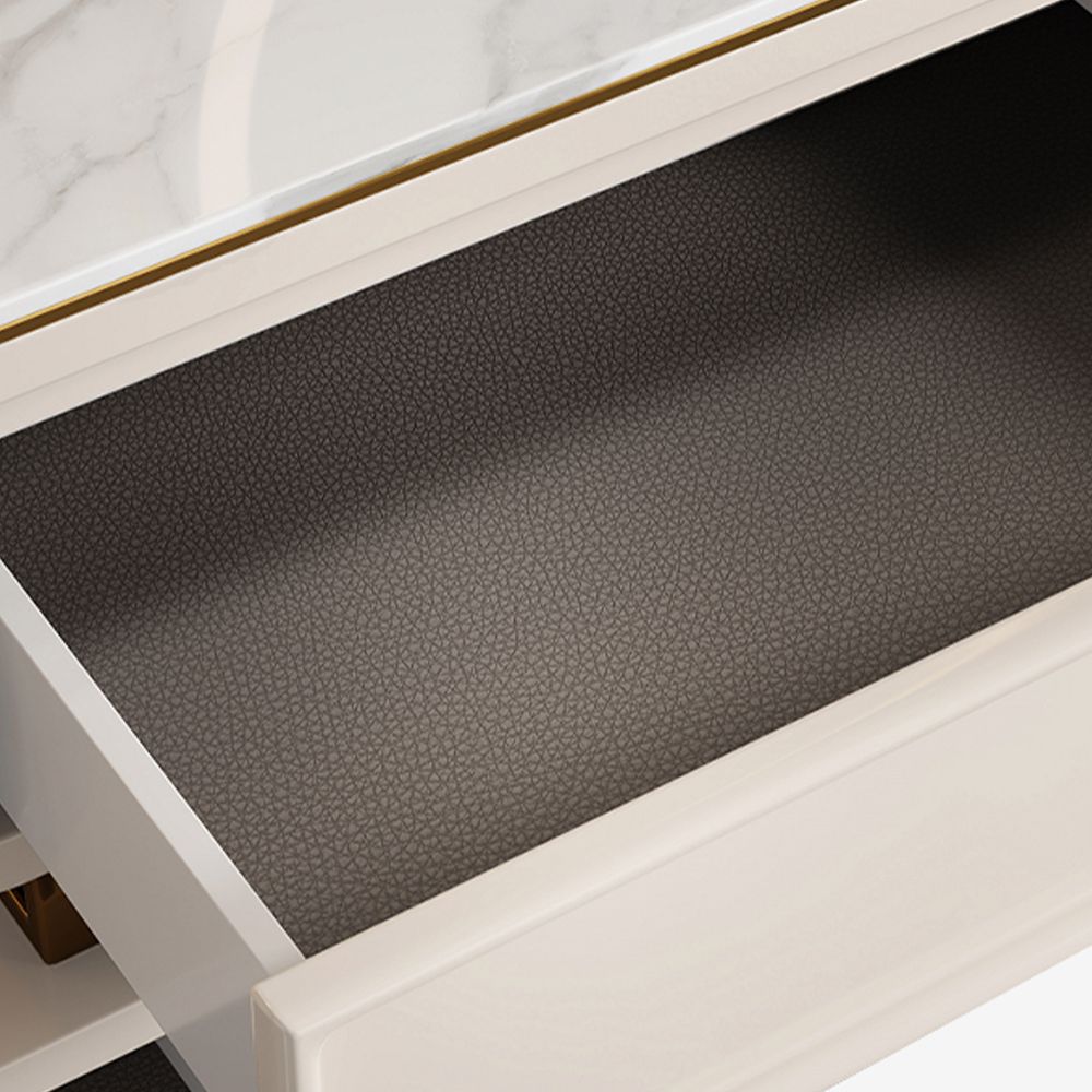 Modern Luxury Beige MDF Nightstands