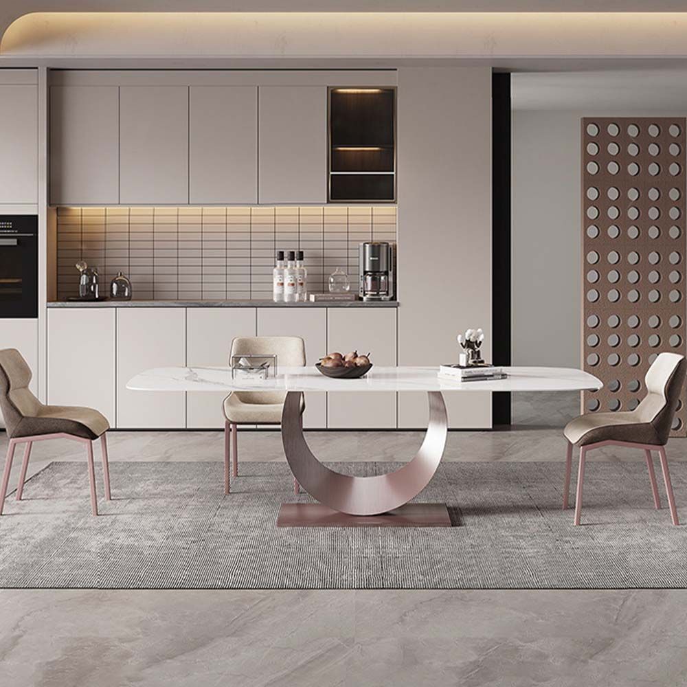 Modern Luxury White Sintered Stone Dining Tables