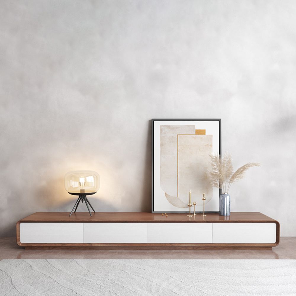 Dunkles Holz und Weiß  MDF TV-Möbel