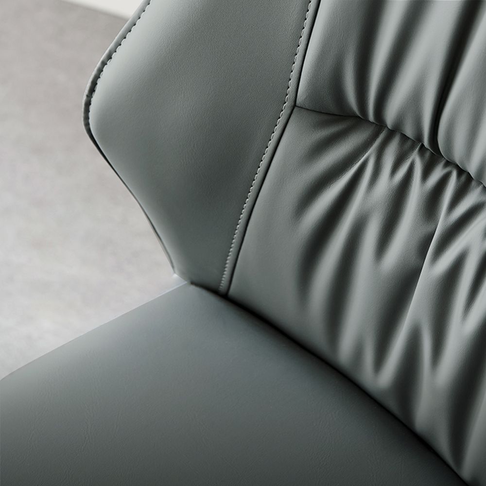Leather Gray PU Dining Chairs