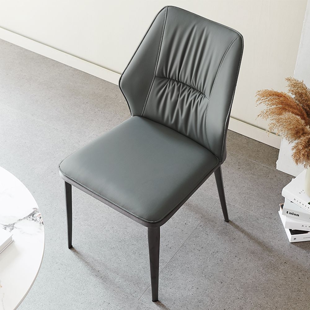 Modern Gray PU Dining Chairs