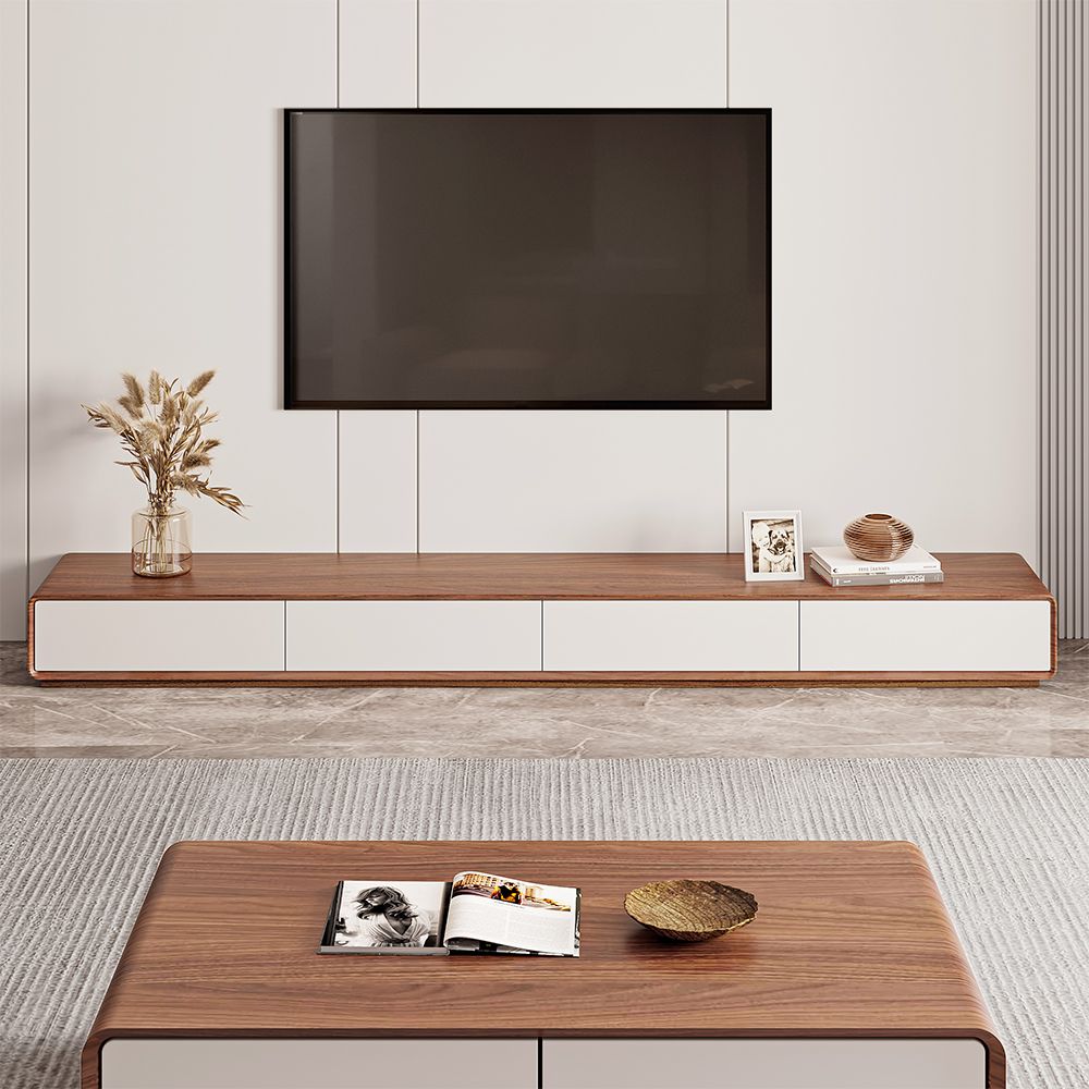 Dunkles Holz und Weiß  MDF TV-Möbel