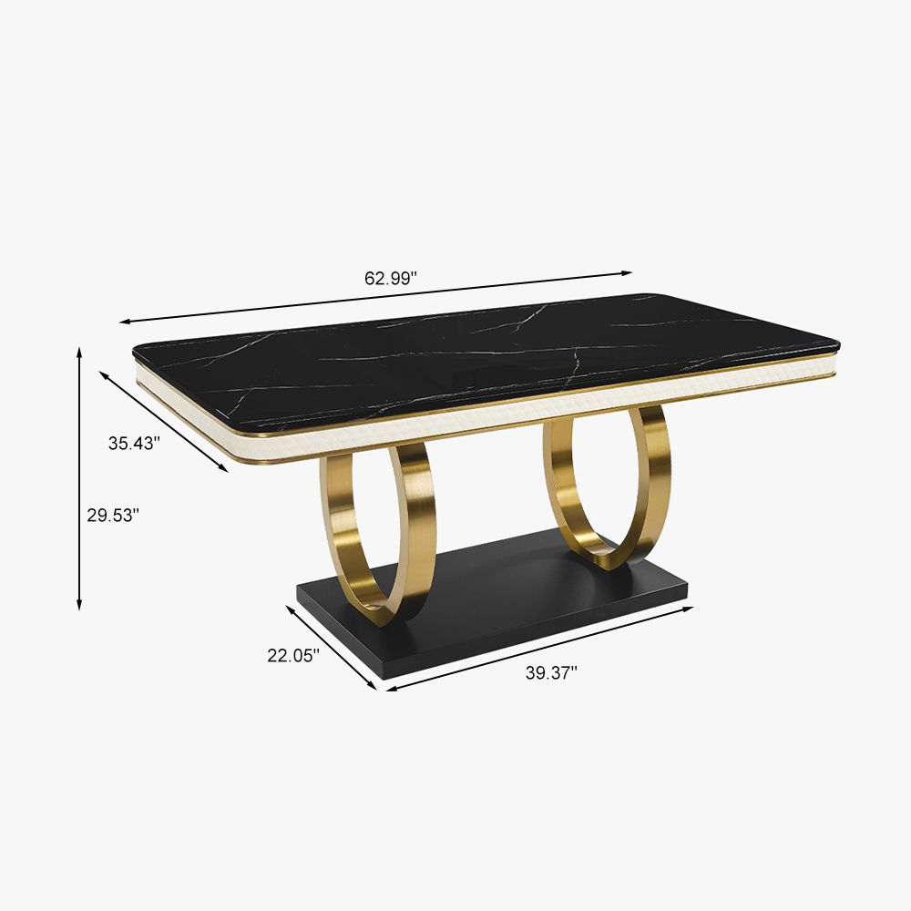 Black Faux Marble Dining Tables