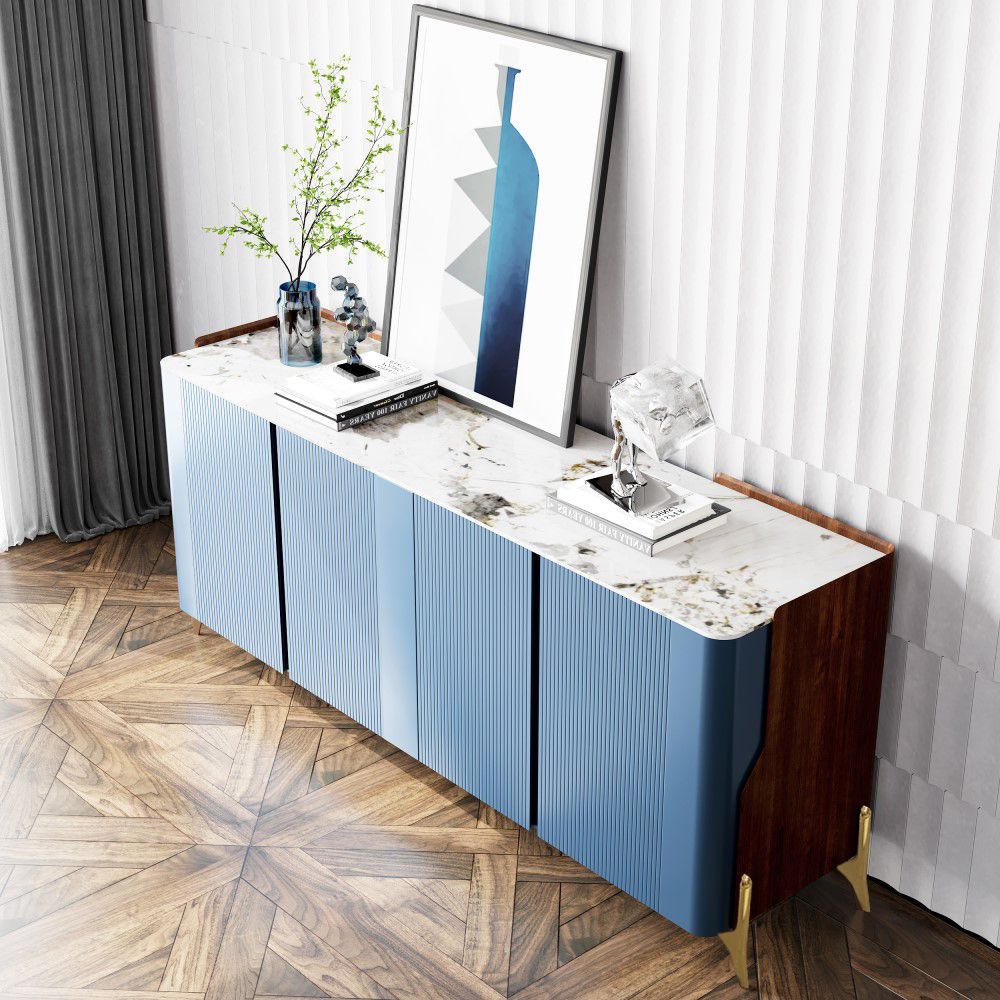 Assemblage partiel Bleu  pierre frittée  Buffets